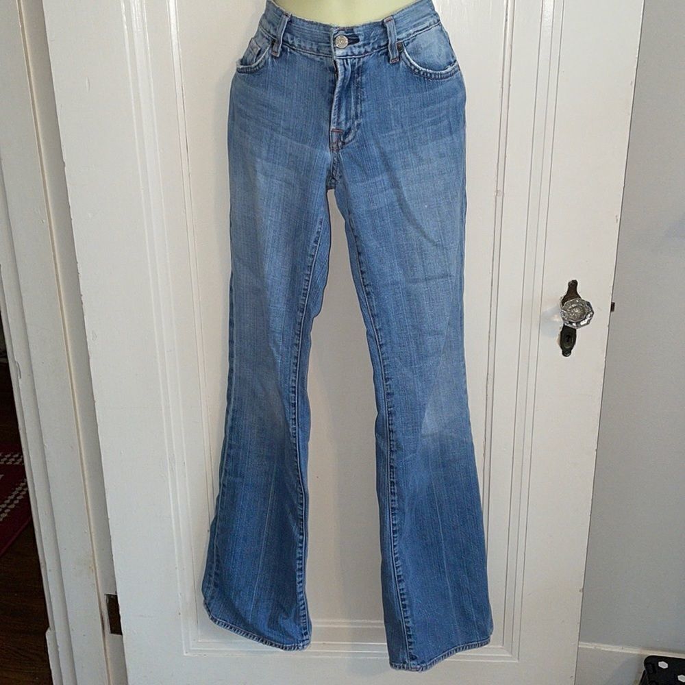7 For All Mankind low rise boot cut jeans